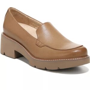 Naturalizer Brown Chunky Heel Loafers
